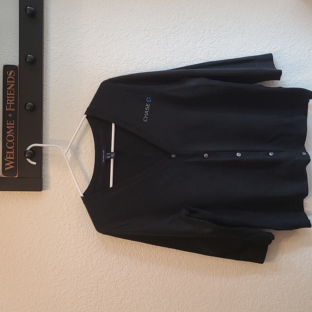 Chase Bank Lands' End ¾ sleeve sweater
